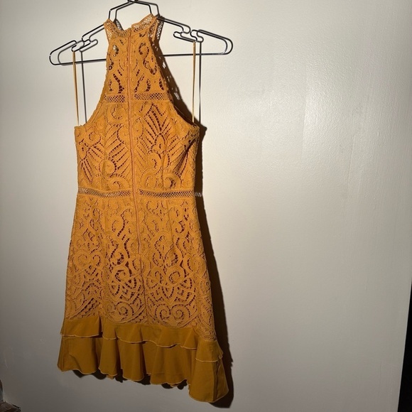NWT Two Sisters The Label Mustard Lace Midi Dress - Picture 6 of 11